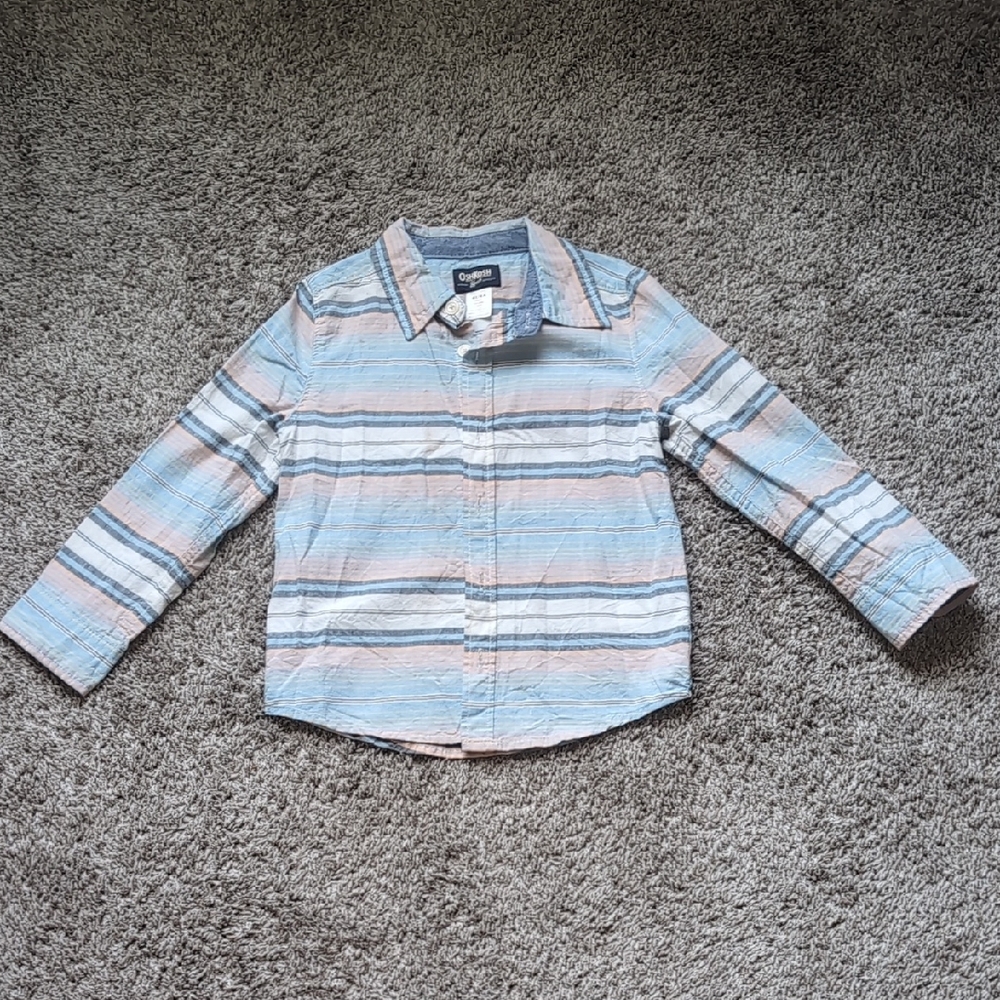 OshKosh B'gosh Blue and Pink Button Down Shirt